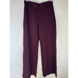 Lee Women's Burgandy Wide Leg Dress Pants Strech Flowy Dark Academic Romantic